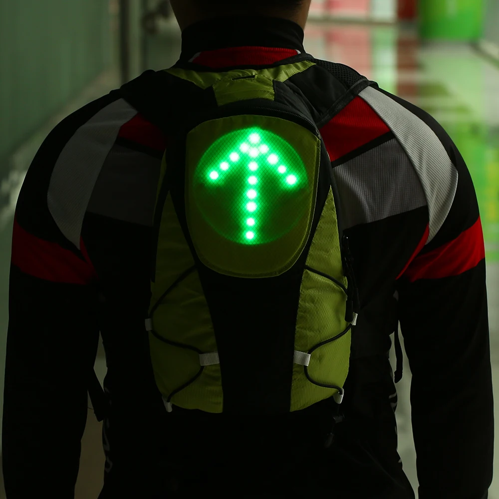 Lixada 5L светильник, USB Перезаряжаемый светоотражающий рюкзак, светодиодный сигнальный светильник, Спортивная Защитная сумка для активного отдыха, снаряжение для велоспорта