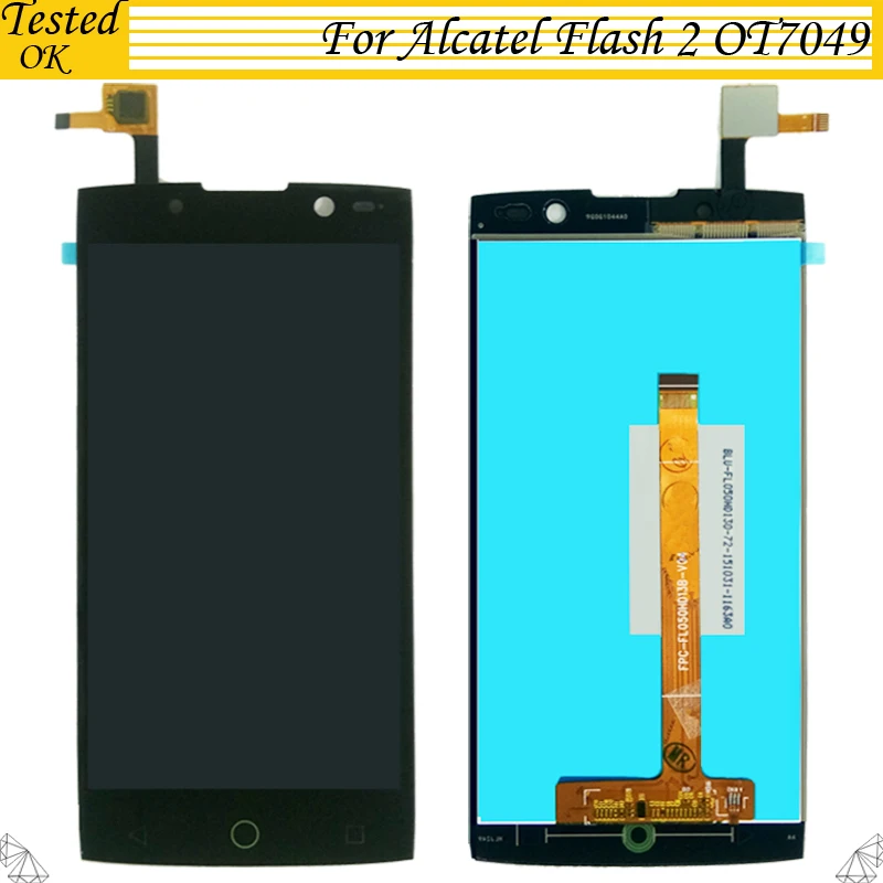 For Alcatel One Touch Flash 2 OT7049 LCD Display +Touch