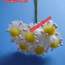 144 булочек = 864 шт маленький ромашка Шелковый букет поле ромашка букет в Белом(S-254C), цветочный наполнитель*( по EMS