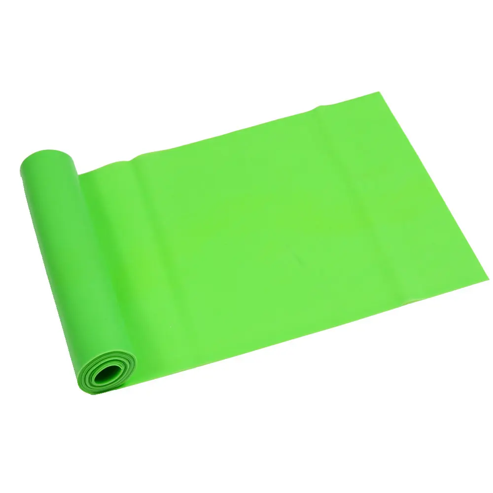 Эластичная эластичная лента для занятий йогой, пилатесом, длиной 1,5 м, для занятий фитнесом, для спины и ног, толщина 0,35 мм, эластичная лента - Цвет: green