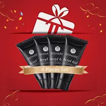 MSHARE полиэль набор 4 шт. наборы Quick Building полигель акрилгель ясно скольжения решение жидкость красивые акриловые гвозди 60 мл(China)