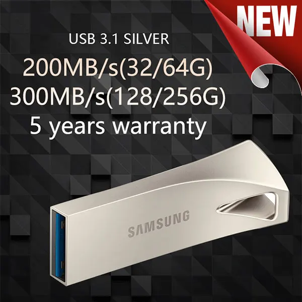 SAMSUNG флеш-накопитель USB 3,0, 32 ГБ, 64 ГБ, 128 ГБ, Металлический Мини-накопитель, OTG, флешка, карта памяти, устройство для хранения, U диск - Цвет: USB 3.1 Silver