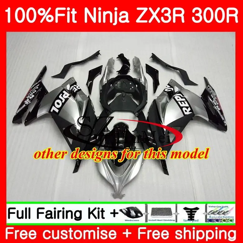 Впрыска для KAWASAKI NINJA ZX-3R ZX3R ZX300R 2013 2SH16 EX300 ZX-300R EX 300 ZX 300R 13 14 15 обтекатель фиолетовый белый