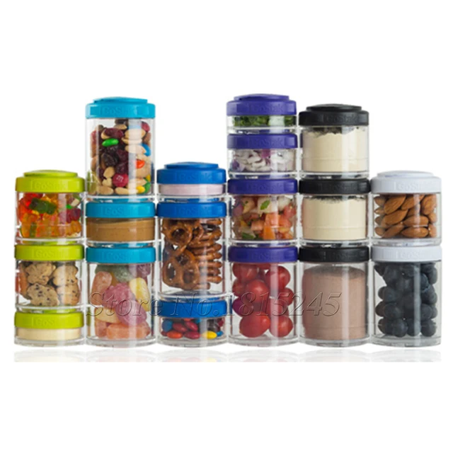 Portable Stackable Protein Powder Container Nutritional Supplement