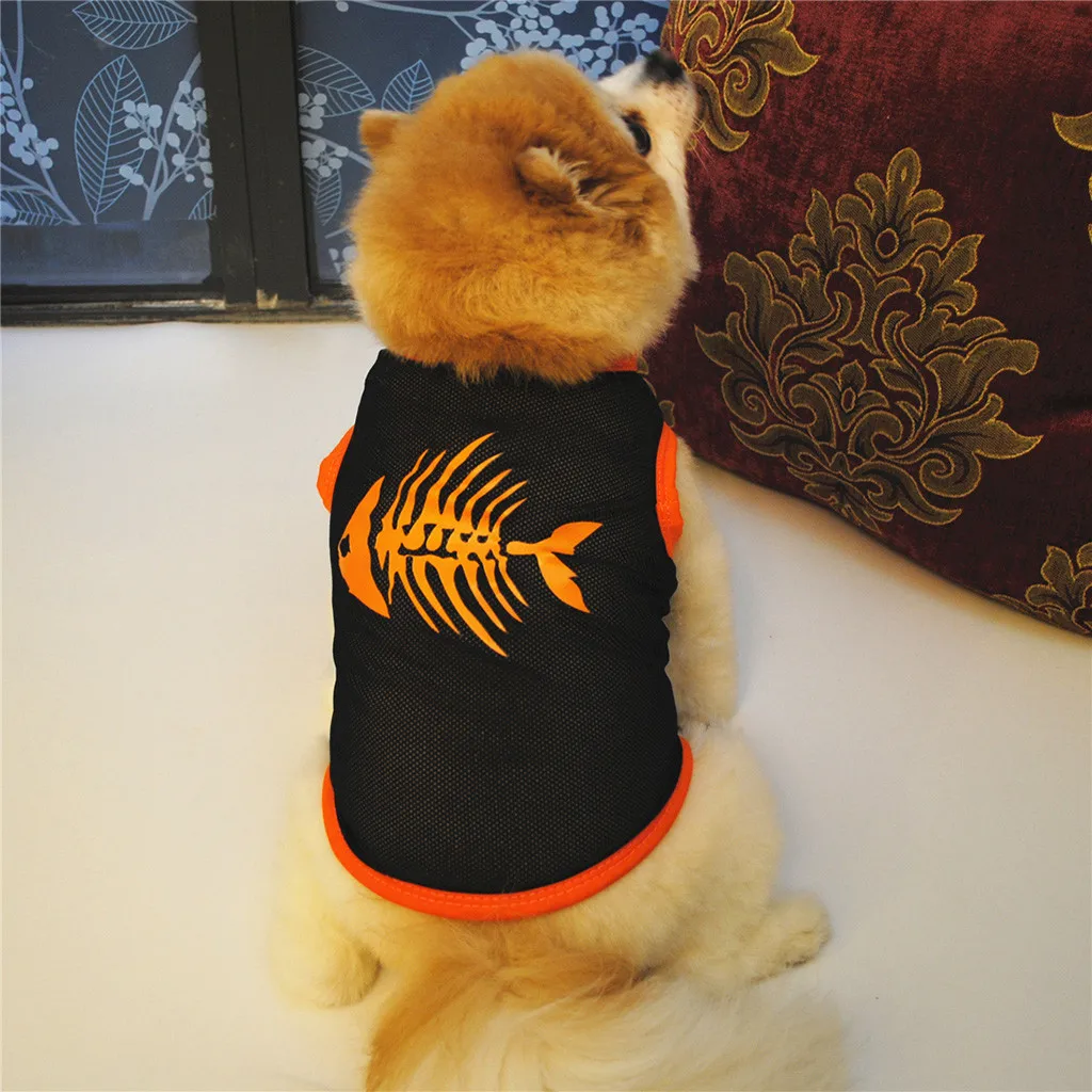 

Cute Pet Dog Cat Shirt Summer Breathable Vest For Cats Small Dogs Fashion Lettering Polyester Kitten Clothes Puppies Costume K20