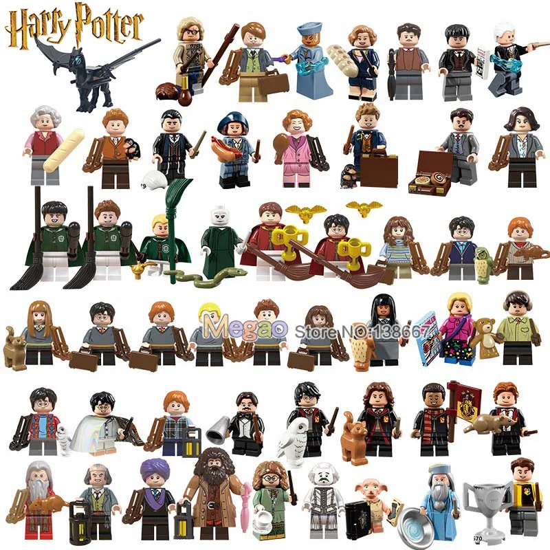 

Single Sale Harry Series Potters Action Figures ings Magical Thestral Fantastic Beasts Set Building Blocks Toys for Children