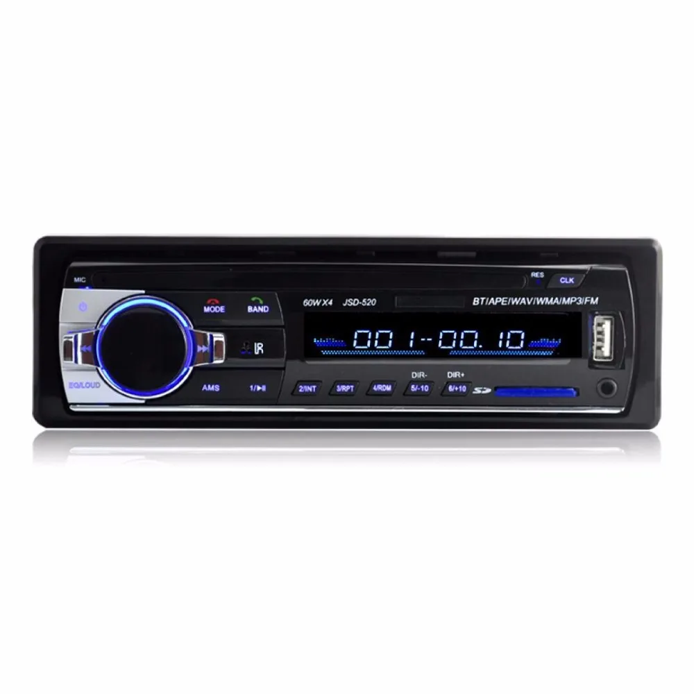 Авторадио автомобилей Радио 12 В Bluetooth V2.0 JSD520 стерео в тире 1 DIN FM AUX Вход приемник sd