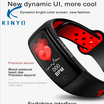 

Smart band blood pressure heart rate monitor fitness bracelet incoming call reminder sports wristband luxury gifts pk mi band 3