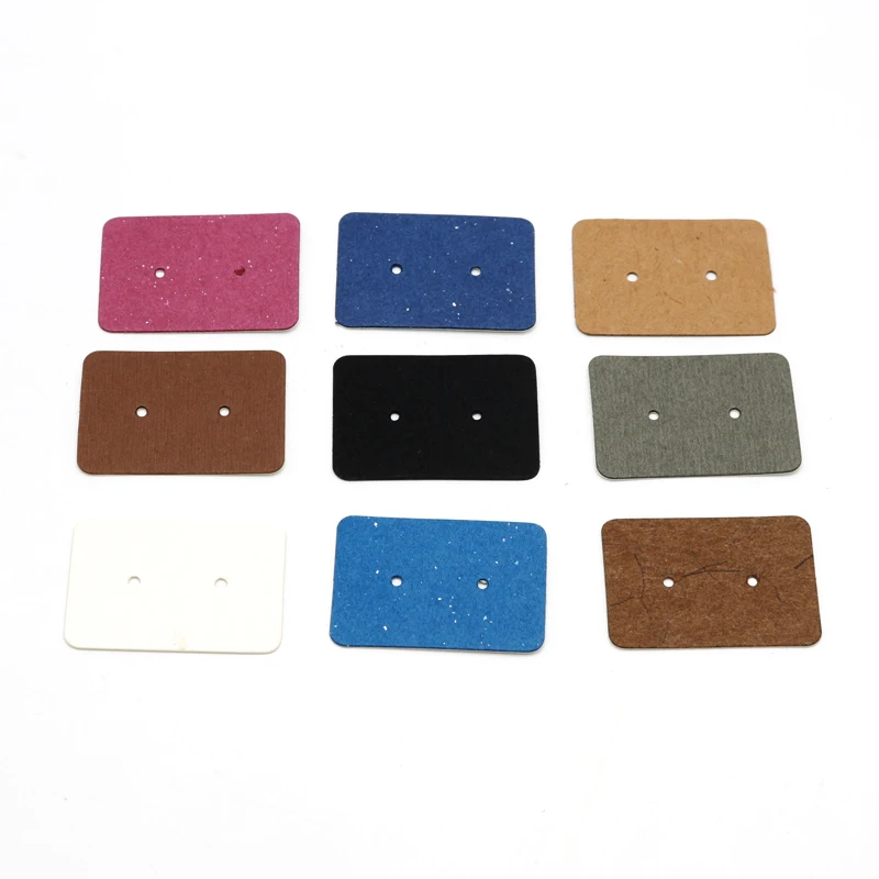 

100Pcs 2.5x3.5cm Blank Kraft Paper Earring Cards Jewelry Display Packaging Ear Studs Card Favor Marking Garment Price Label Tags