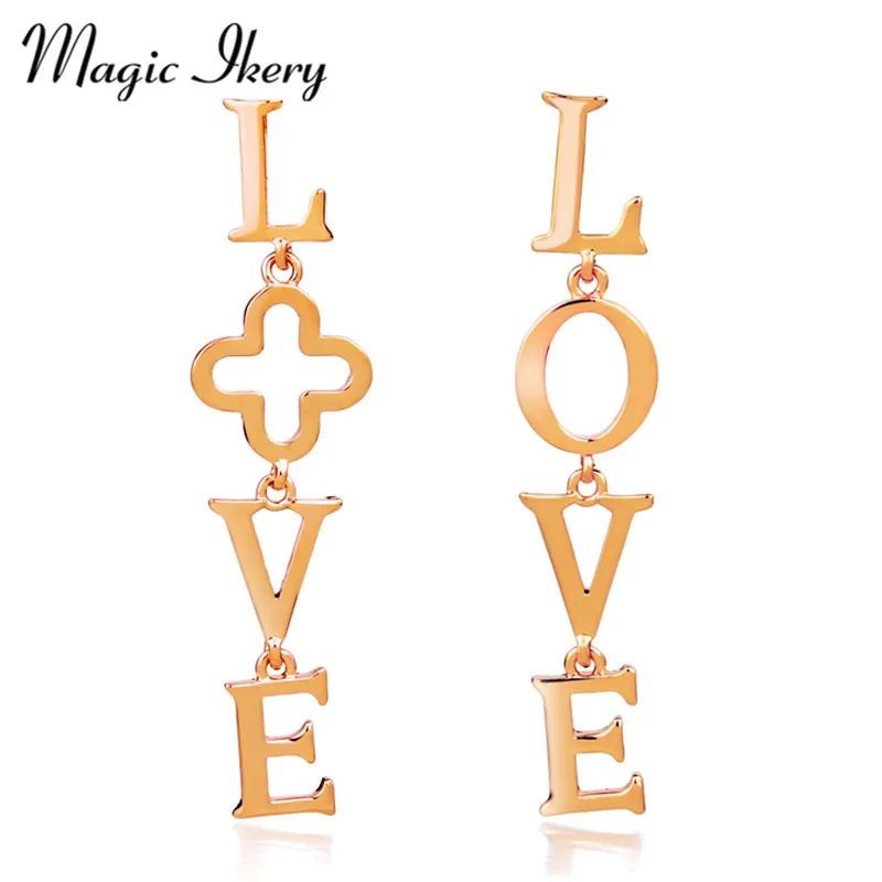 

Magic Ikery New 2015 fashion Jewelry with Box Real Glod Color Top AAA CZ Zircon Crystal Vintage Stud Earrings for Women MKY010