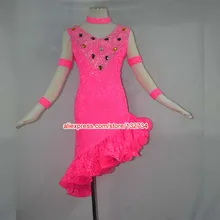 Танцевальное платье для латинских танцев с бахромой, платье для сальсы, бальное платье Румба Jive Chacha для Бальных и латиноамериканских танцев, платье для девочек, женское L-1416