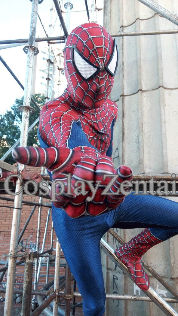Рэйми костюм Человека-паука с подошвой маска Съемная 3D спандекс Человек-паук Косплэй костюм для Хэллоуина