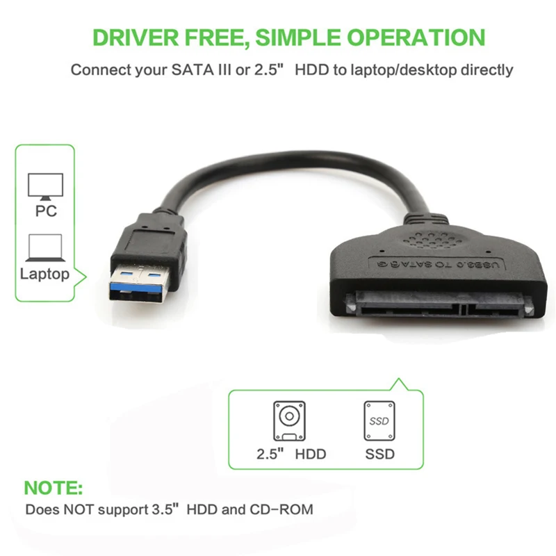 USB 3 0 на SATA кабель адаптер 2 5 дюймов 22 Pin Sata III с питанием внешний для SSD HDD жесткий