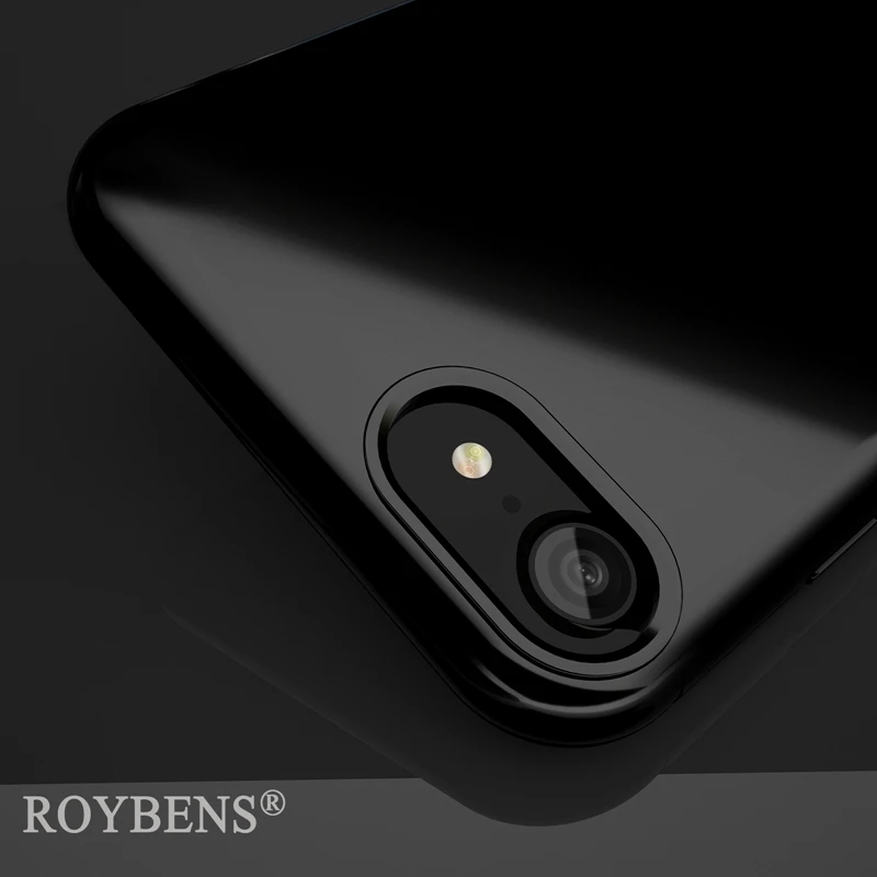 Roybens чехол для iPhone 7 Plus Jet черный Роскошный оригинальный глянцевый мягкий