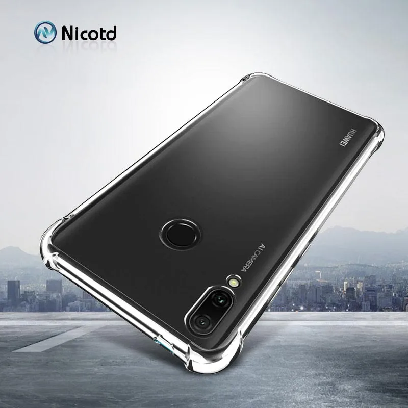 Ультратонкий Мягкий чехол из ТПУ для Huawei Y9 2019 Honor 8C 8X Y5 2018 прозрачные силиконовые