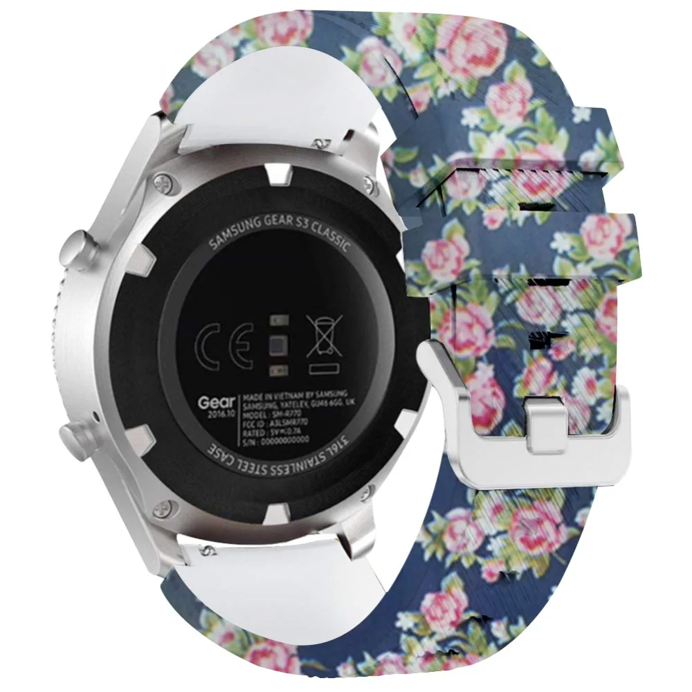 Сменный ремешок для Galaxy Watch, 46 мм, смарт-браслет для samsung gear S3, силиконовый спортивный браслет для Amazfit Stratos 22 мм