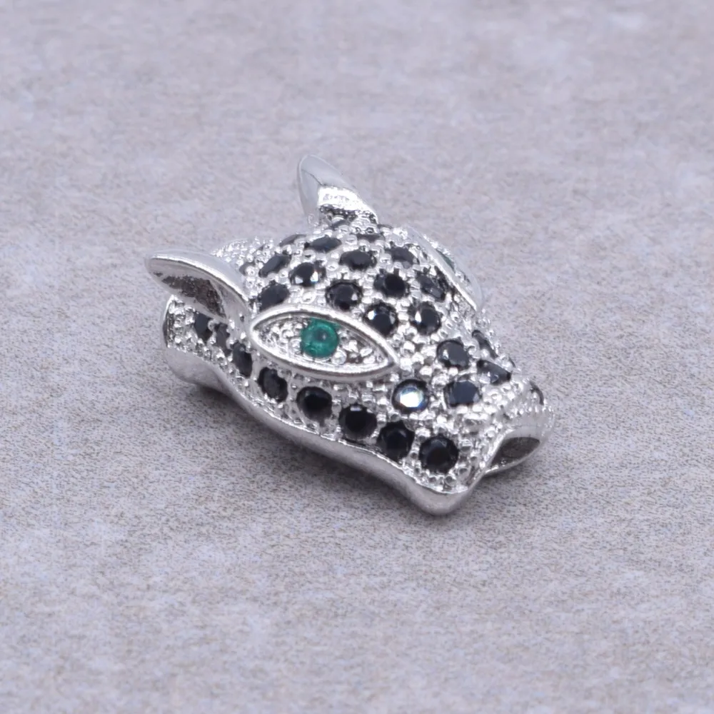 4 шт./лот Голова Дракона очарование медь инкрустированный Циркон подходит для