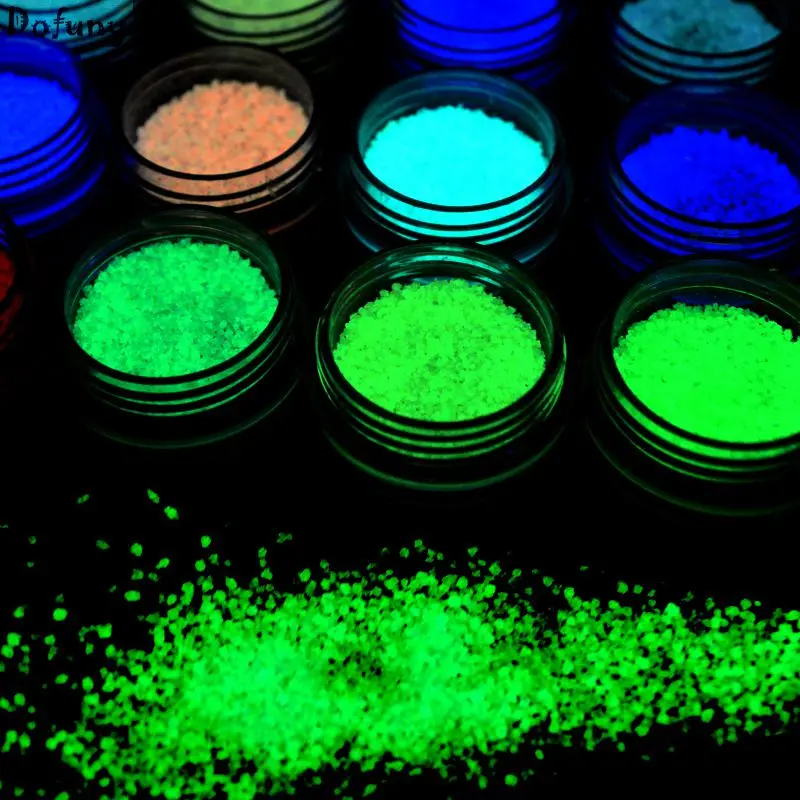 

3D Nail Designs DIY Decoration Luminous Acrylic Glow in the Dark phosphorescent Glitter Sand Particles Graffiti Party Walls