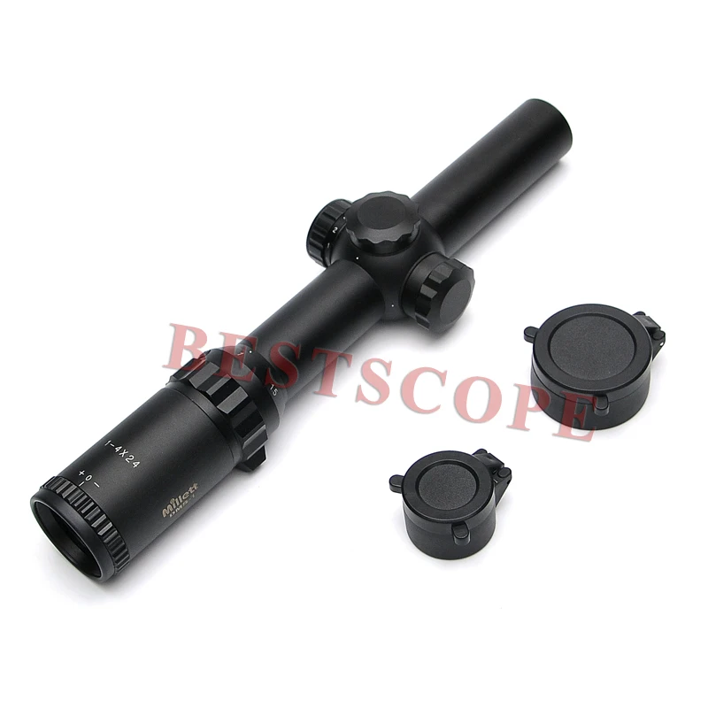 Millett 1-4x24 Mid Dot Sight оптика Riflescope 30 мм диаметр трубки с свободный прицел крепление Охотничья винтовка Сфера