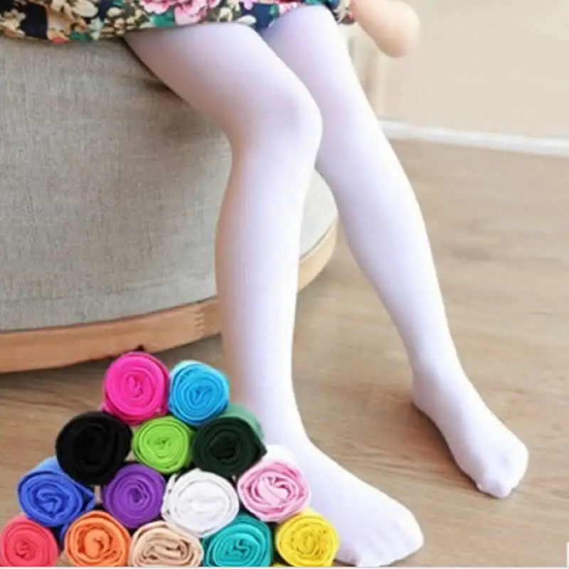 

Children's tights Candy color velvet render girls dance tights white stocking colorful danceing tights kids girl pantyhose