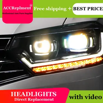 

AUTO PRO 2016-2018 vw bora headlights car styling LED parking Q5 bi xenon lens xenon HID Kit vw bora H7 head lamp led car