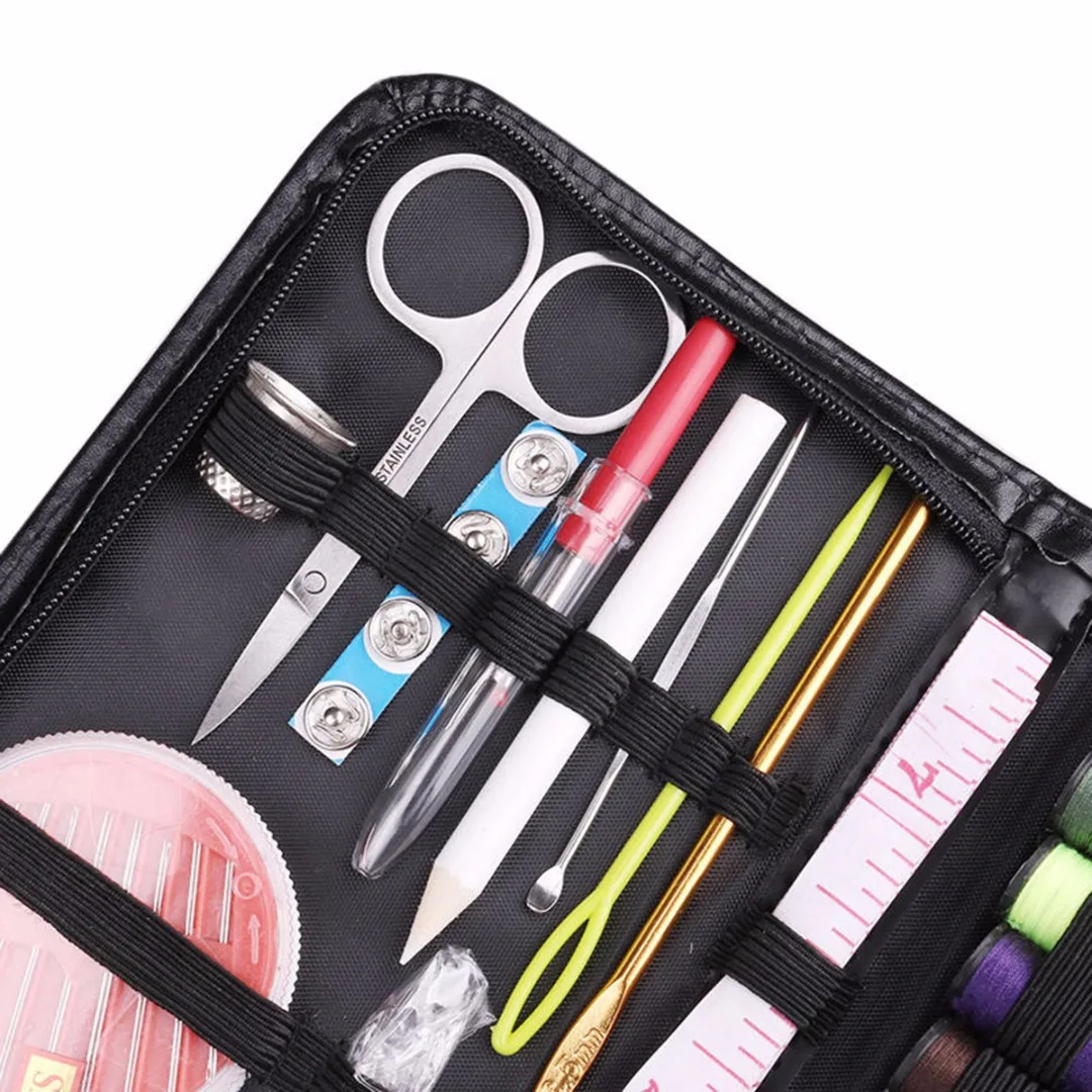 Mini Beginner Sewing Kit Case Set Supplies Adults Kids Home Travel Campers New