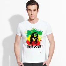 hip hop Marley T-shirts printed rock t shirt men Funny Short Sleeve novel one love Tshirts 2016 New Fashion Summer Style