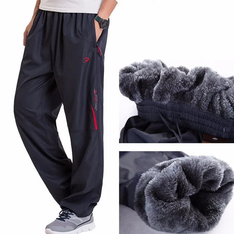 Grandwish, мужские зимние штаны, большой размер, шерсть внутри, зимние теплые мужские плотные штаны, плюс Размер 6XL, мужские флисовые брюки, PA782