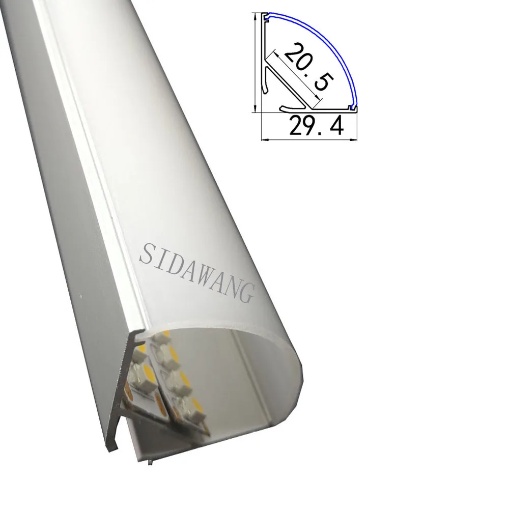 20 мм двойной светодиодный алюминиевый профиль, угловой светильник SDW030
