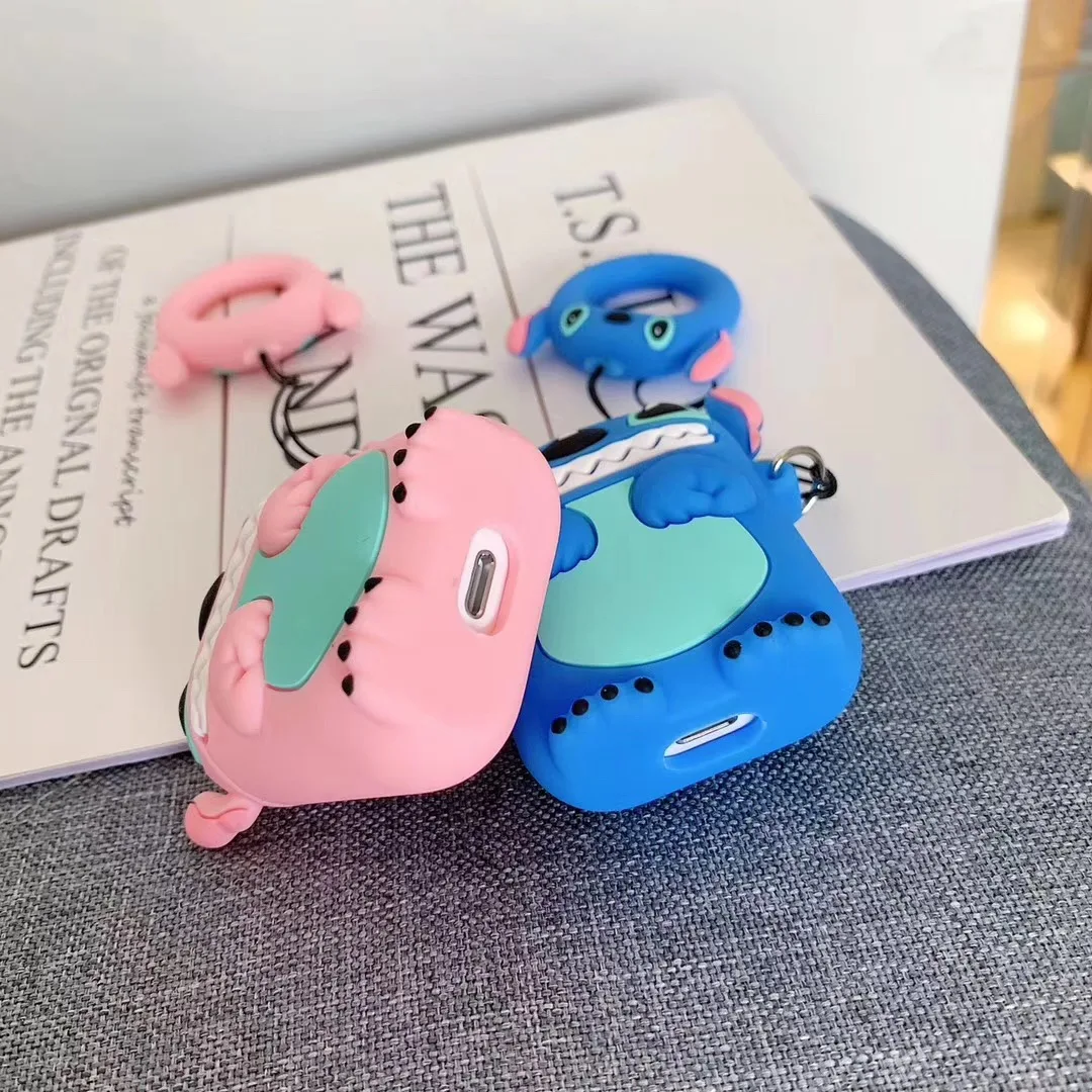 Милый 3D кукла мультфильм Disneys мягкий силиконовый для Apple AirPods 2 Bluetooth беспроводной чехол для наушников зарядная коробка палец кольцо ремень