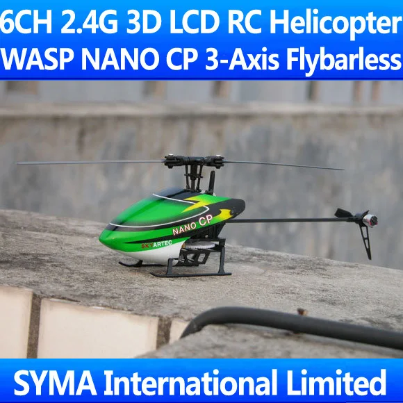 Skyartec WASP100 NANO CP 6CH 2,4G 3D Flybarless с одним лезвием 3-Axis Gyro 7CH ЖК-дисплей TX контроллер мини открытый Квадрокоптер RTF RC