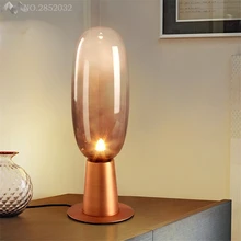 Jw_american Творческий Стекло мяч настольные лампы гладить Настольные лампы Гостиная Спальня прикроватные office домашние Освещение светильники
