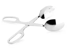 Kitchen bar BBQ Tools Stainless steel scissors Oval head bread clamps food buffet salad clip tongs