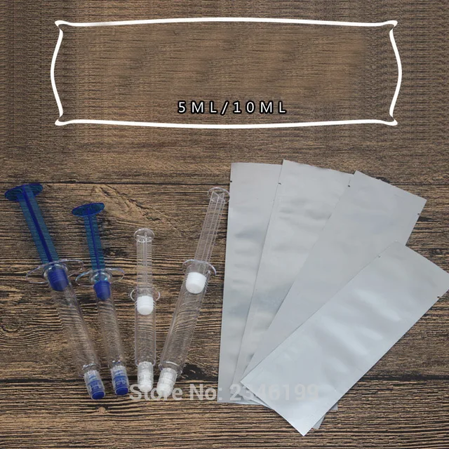 100pcs/lot 5ML 10ML Empty Cosmetic Syringe for Hyaluronic Acid or Collagen, MS Disposable Eye Cream/Essence Tube, Packing Bags