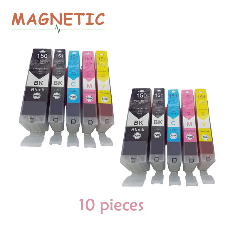 10X PGI150 CLI151 совместимый картридж с чернилами для принтера canon PIXMA IP7210 MG5410 MG5510 MG6410