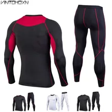 2 шт мужские быстросохнущие компрессионные кальсоны для фитнеса зимние Gymming мужские весенние спортивные Леггинсы для бега тренировки термобелье 930913