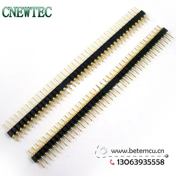 

10pcs 40Pin 2.54mm Gold-plated 1x40T round single row needles Straight Headers for PCB High quality connectors
