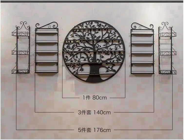 Круглый для косметики стеллаж Многоэтажный настенный подвесной Железный магазин-магазин для ногтей лак для ногтей шкафчик для духов