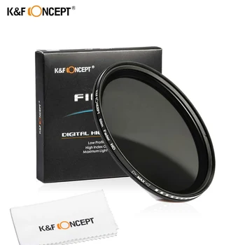 

K&F Concept 55mm ND2-400 Fader Variable ND2 to ND400 Neutral Density Adjustable ND Filter for Canon Sony Nikon Olympus Camera