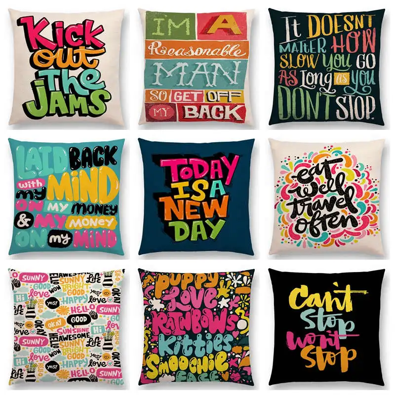 Hot Sale Colorful Pattern Decorative Letters Meaningful Words