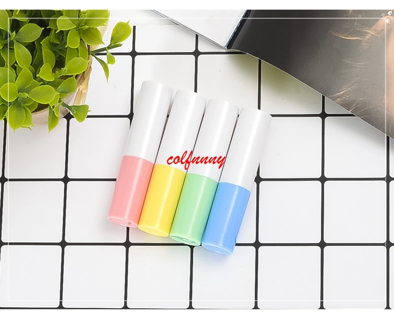 

500pcs/lot Fast Shipping DIY Empty Colorful lip balm lipstick tube bottle Mouth Lip Balm Stick Sample Cosmetic Container