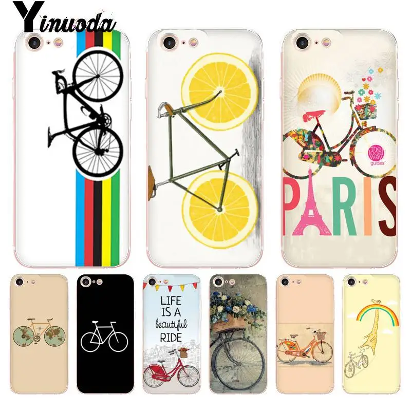 

Yinuoda Riding Bike bicycle Painted Cover Colourful Style Design Cell Phone Case for iPhone X 6 6s 7 7plus 8 8Plus XR XS XSMAX