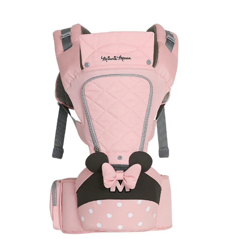 Disney Ergonomic Baby Carriers Backpacks 0-36 months Portable Baby Sling Wrap Infant Newborn kangaroo Carrying Belt for Mom Dad - Цвет: pink 03