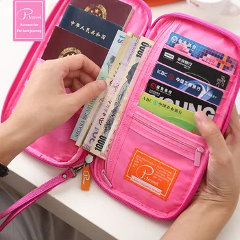 

Women Men Fashion Travel Passport Holder Organizer Cover case ID Card Bag Passport Document long Wallet purse Protective Sleeve