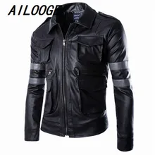 Новая мужская мотоциклетная кожаная куртка и пальто Модная Ковбойская Мотоциклетная Куртка Jaqueta Motoqueiro мужская повседневная Стеганая Кожаная Куртка