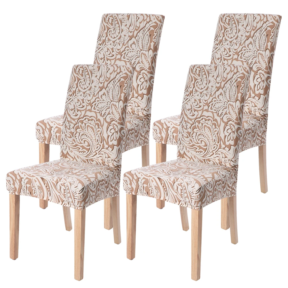 4/6pcs Printing Stretch Chair Cover Big Elastic Seat Covers Painting Slipcovers Restaurant Banquet Hotel Home Decoration | Дом и сад