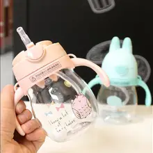 320 мл милые носки с буквенным принтом для малышей, чашка дети учатся для кормления питья воды соломенная ручка модная бутылка учебный Поильник, питьевая бутылка для школы