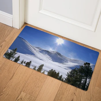 

Tourist Attractions Beautiful Scenery PVC Leather Mats 46*76cm Waterproof Kitchen Carpet Entrance Non Slip Floor Door Mat
