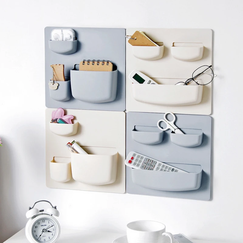 

Wall-mounted Storage Rack Multifunctional Practical Punch-free Paste Wall Shelf Bathroom Wall Kitchen Home Arrange Candy-colored
