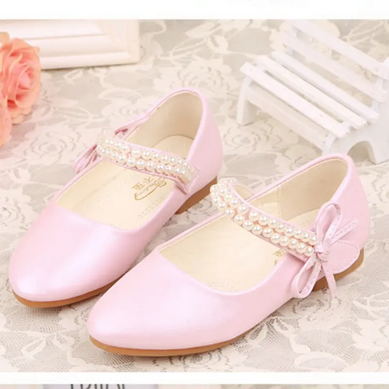 Glossy pink leather princess shoes girls shoes princess shoes for girls